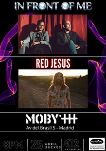 IN FRONT OF ME
+ RED JESUS 
JUEVES 25 de ABRIL. 20h.
