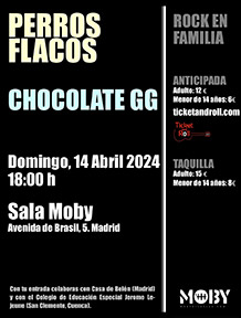 PERROS FLACOS
+ Chocolate GG 
DOMINGO 14 de ABRIL. 18h.