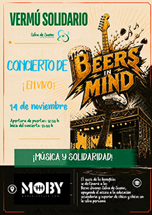Vermú benéfico SELVA DE SUEÑOS con
BEERS IN MIND
in vivo
SÁBADO 14 de NOVIEMBRE. 13h.
