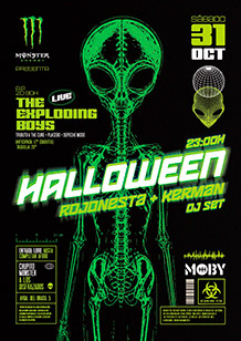 Monster presenta
GRAN FIESTA DE HALLOWEEN
con THE EXPLODING BOYS
Tributo a THE CURE + PLACEBO + DEPECHE MODE
SÁBADO 31 de OCTUBRE. 20:30h.