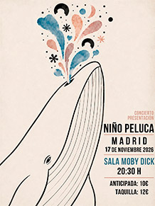 NIÑO PELUCA
MARTES 17 de NOVIEMBRE. 20:30h.