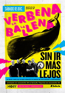 Verbena en la Ballena
SIN IR MÁS LEJOS
SÁBADO 5 de DICIEMBRE. 21h.
